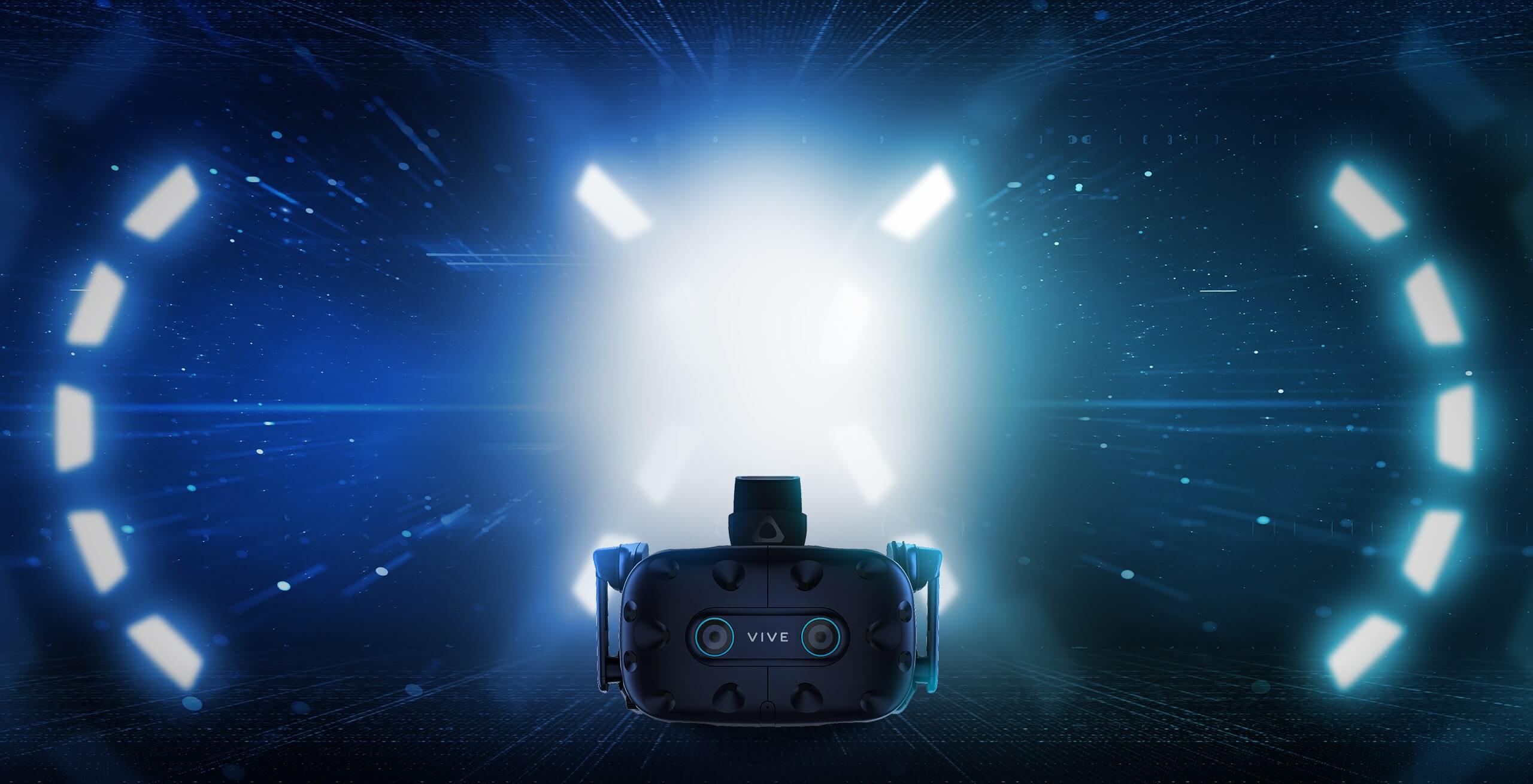vive pro eye with blue background